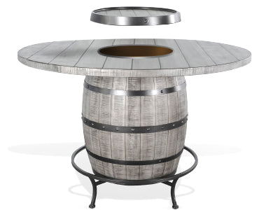 Alpine Grey Barrel Pub Table