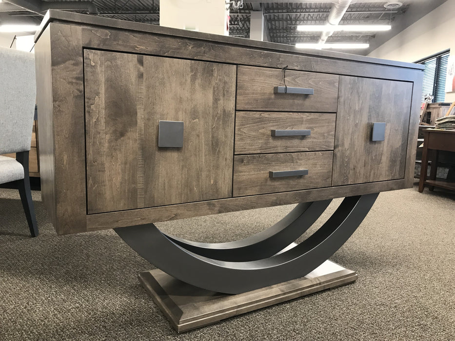 Contempo Curved Base Sideboard in Sunrise Pewter