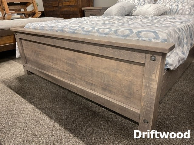Adirondack Queen Bed in Driftwood