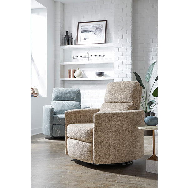 Corllini Swivel Recliner in Grey