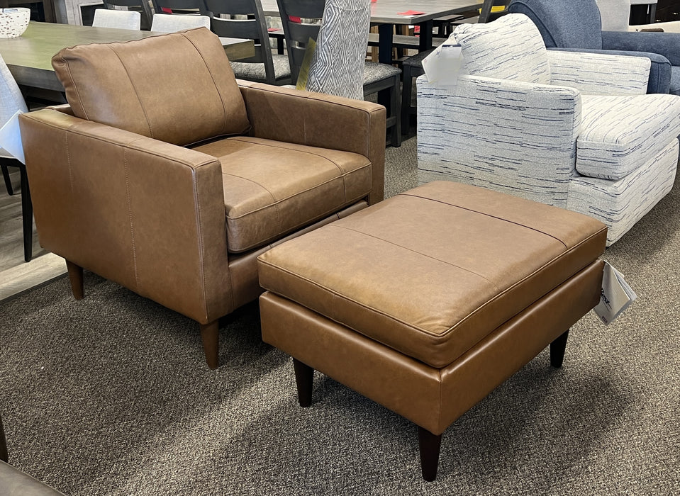 Trafton 2 Piece Set in Rust Leather