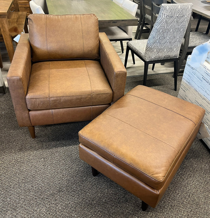 Trafton 2 Piece Set in Rust Leather