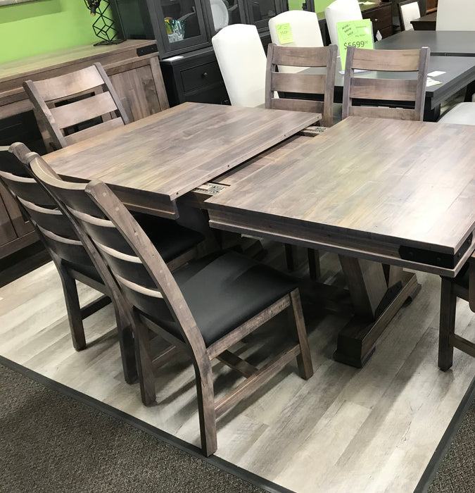 Chattanooga-Rafters Dining Set in Heritage Driftwood