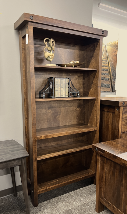 Rafters Open Bookcase in Heritage Nutmeg