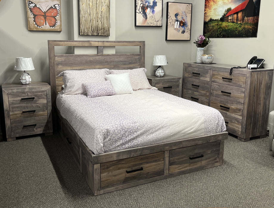 Steel City Queen Bedroom Set in Heritage Driftwood