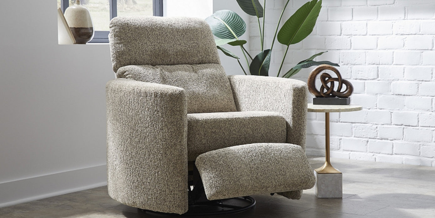 Corllini Swivel Recliner in Grey