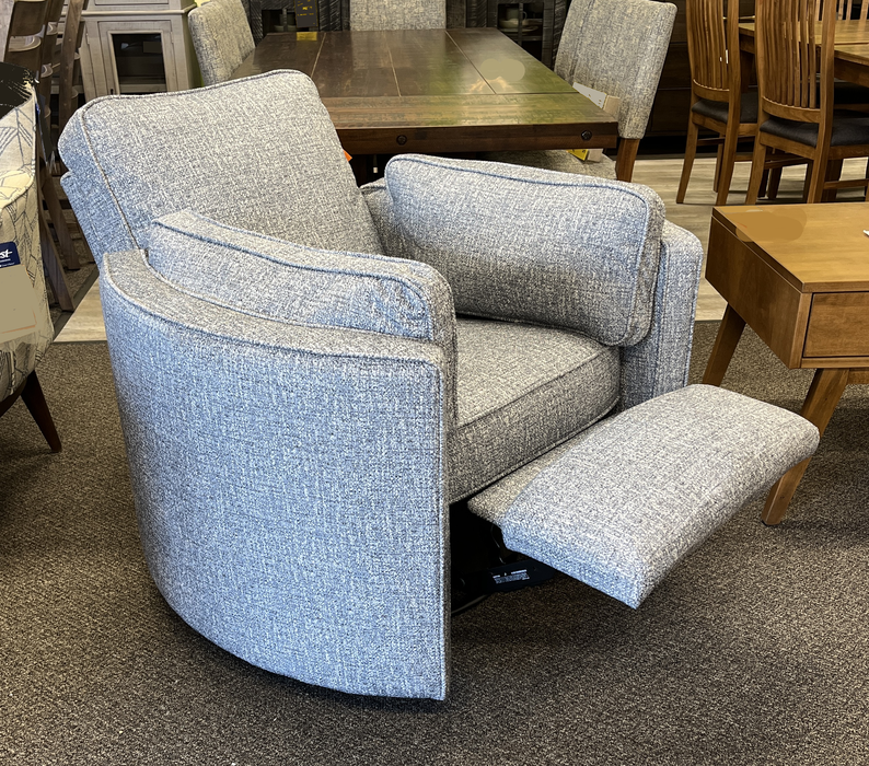 Luana Swivel Recliner in Denim